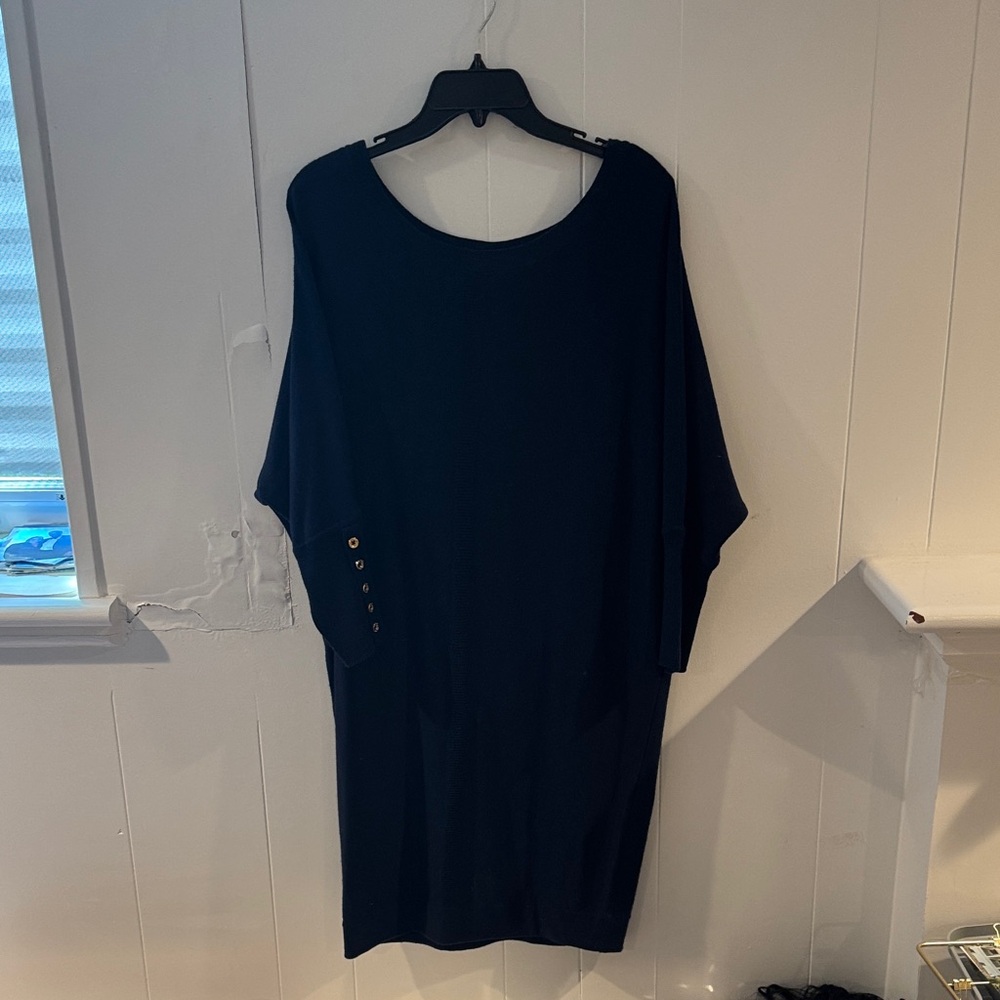 Lilly Pulitzer Black Midi Dress with Side Button Detail